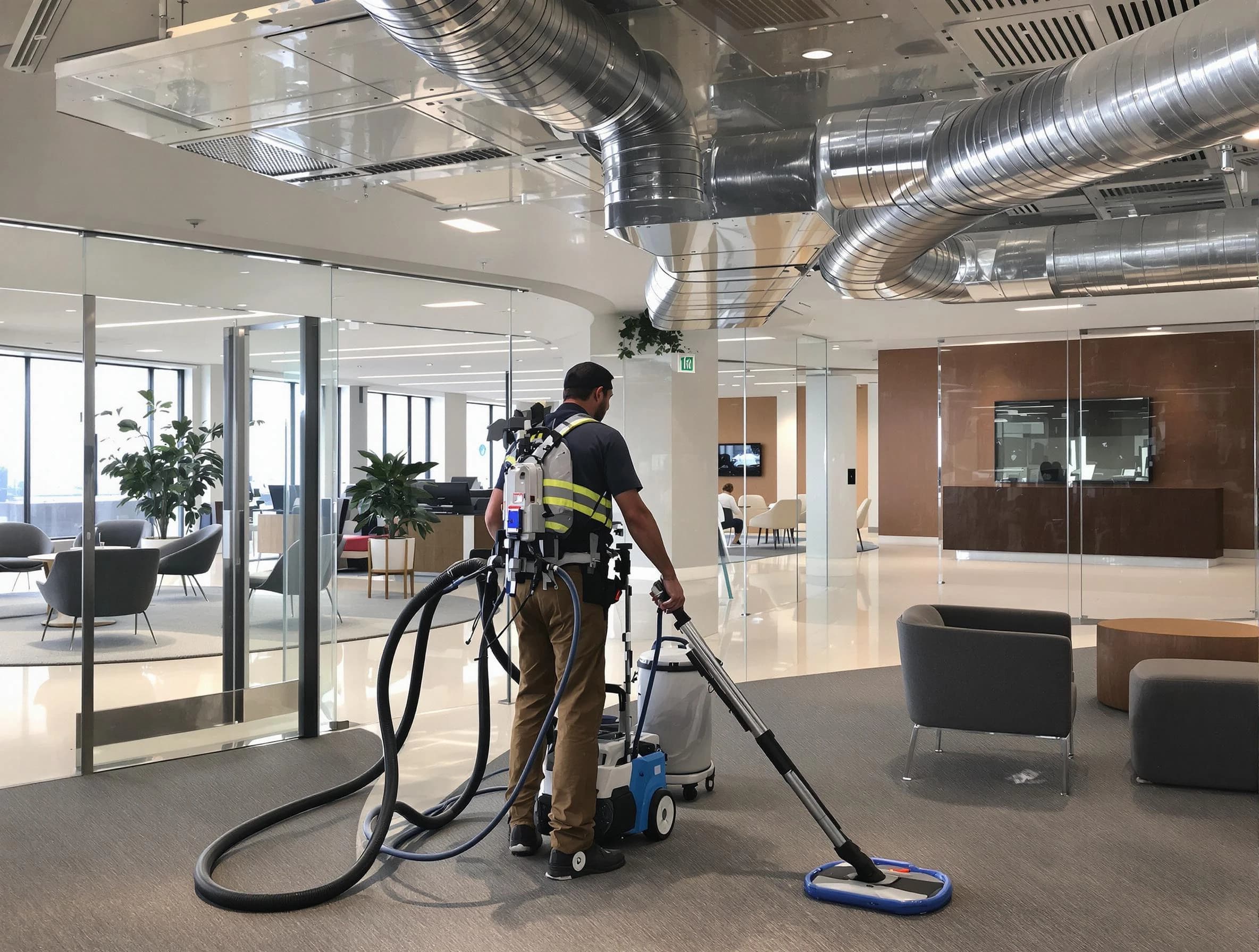 Commercial duct cleaning service by Los Chaves Air Duct Cleaning in Los Chaves