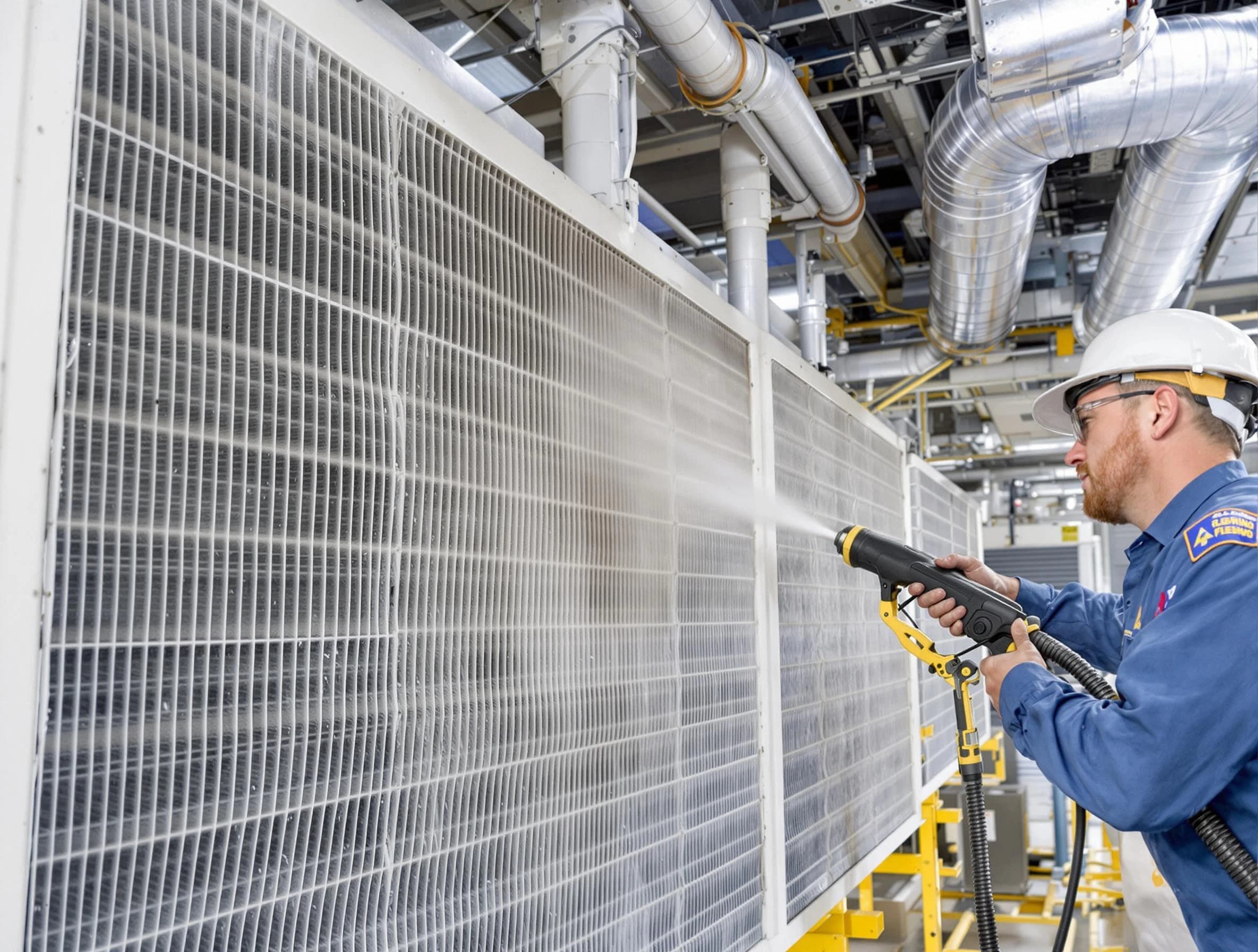 Professional commercial coil cleaning by Los Chaves Air Duct Cleaning in Los Chaves