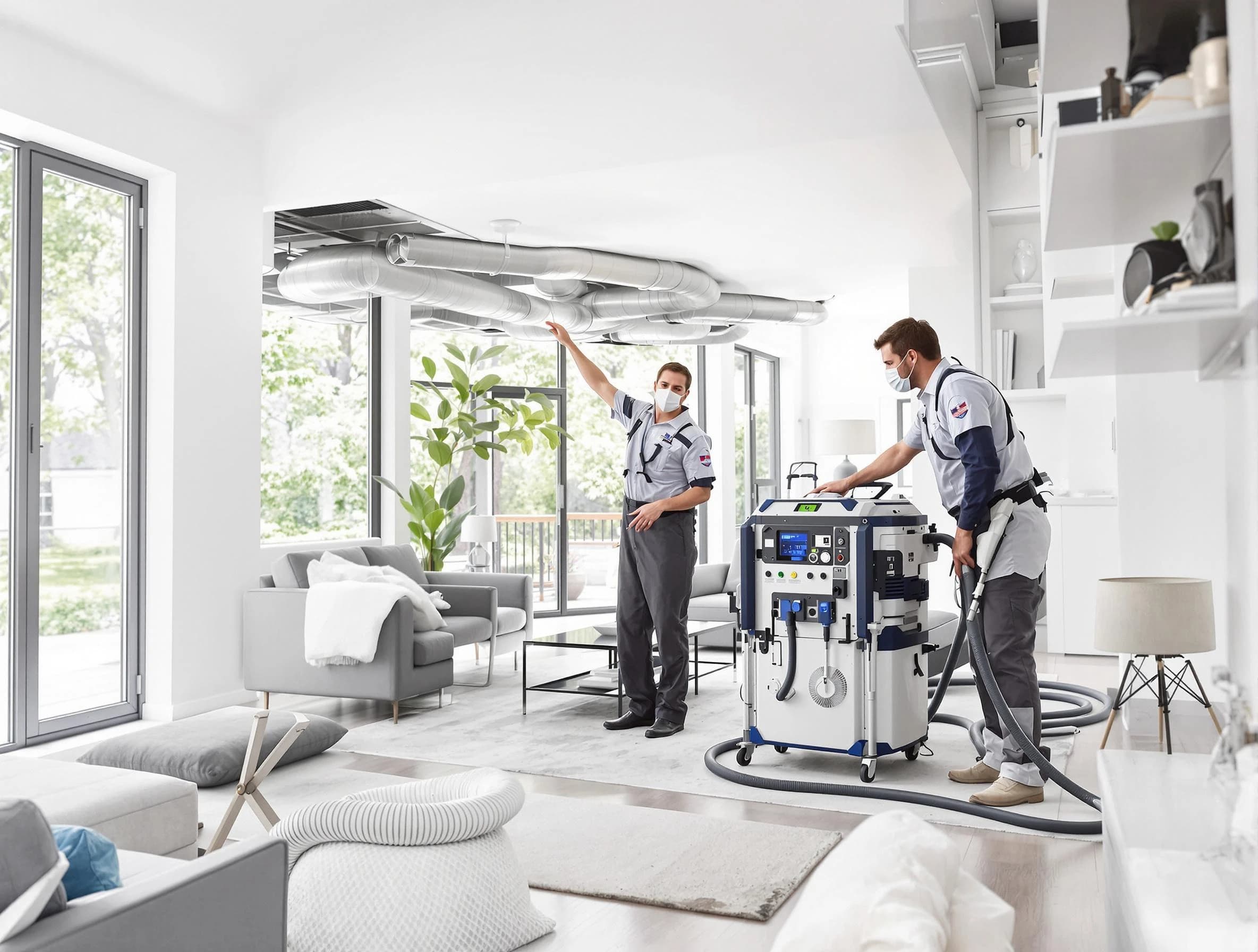 Los Chaves Air Duct Cleaning professional conducting pure air duct cleaning with state-of-the-art equipment in Los Chaves