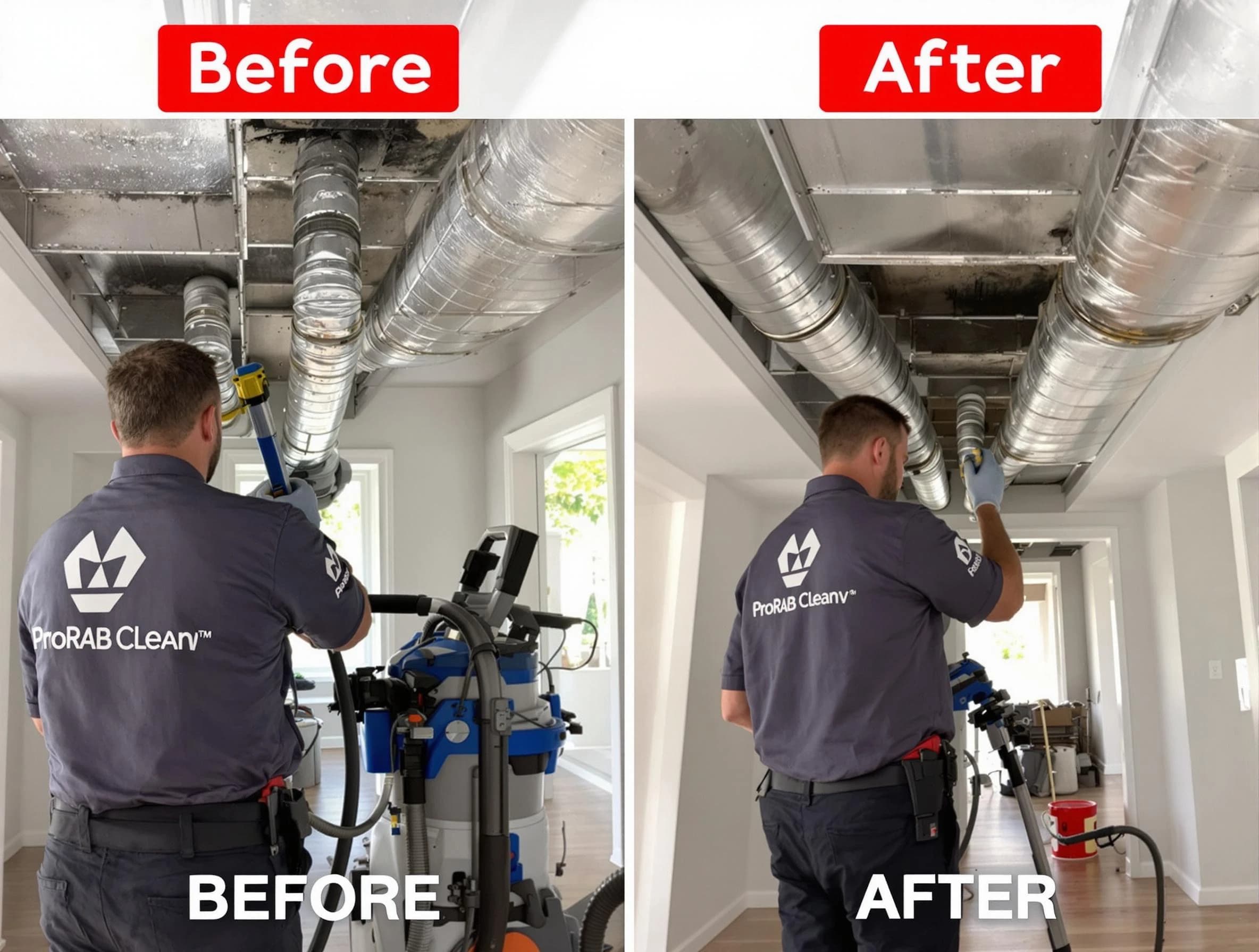 Los Chaves Air Duct Cleaning expert performing thorough residential duct cleaning in a Los Chaves home